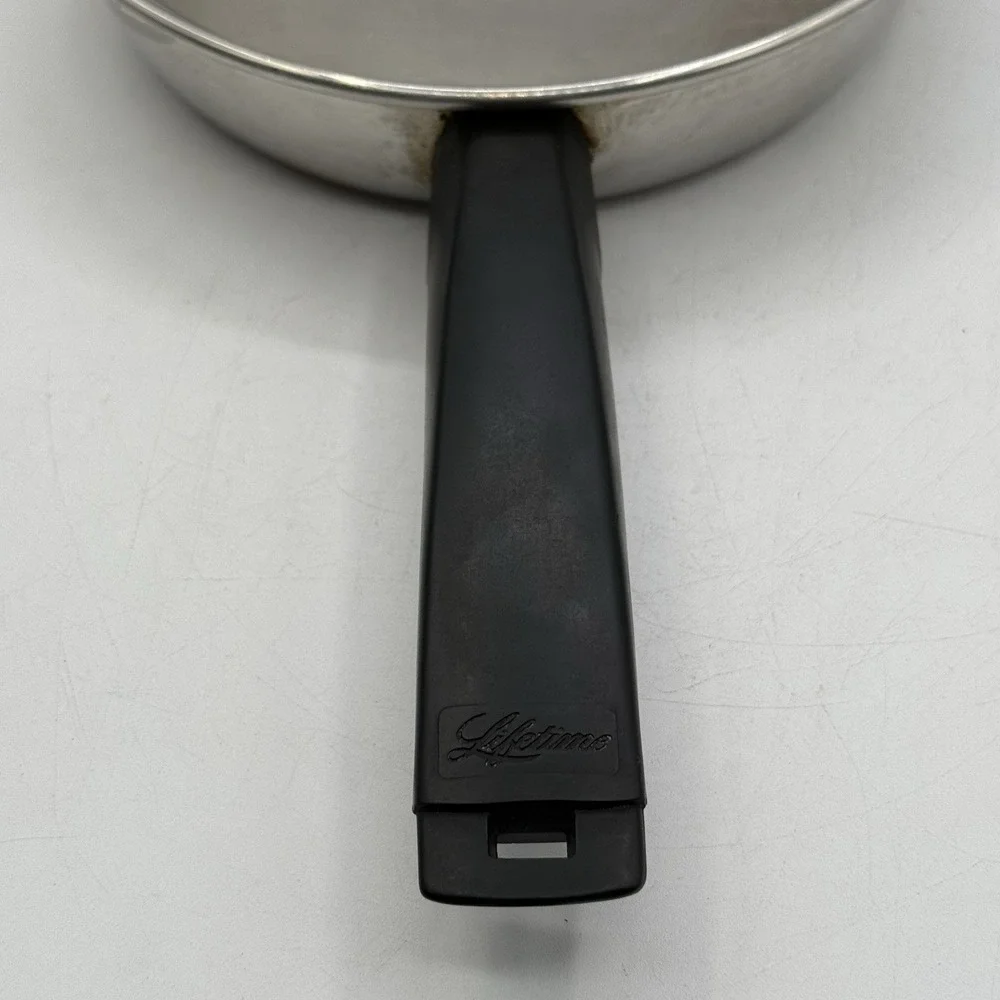 Vtg Lifetime Frying Pan Skillet Cookware 18/8 Stainless Steel 8